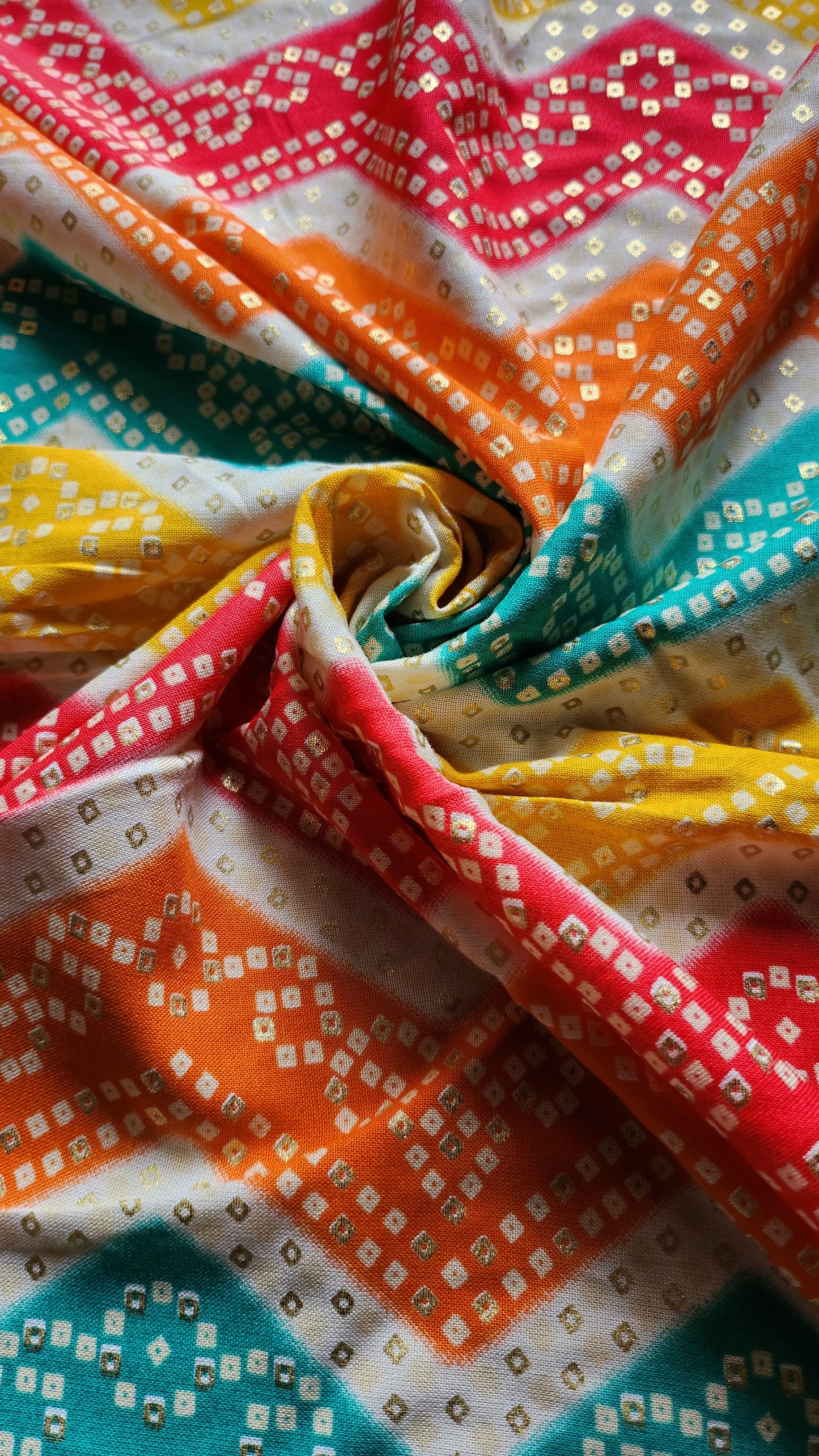 Multi Color Rayon Cotton abstract