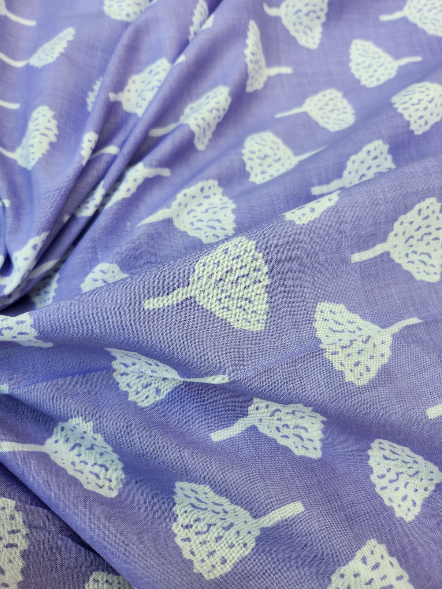Navy Blue Color with White Floral Printed