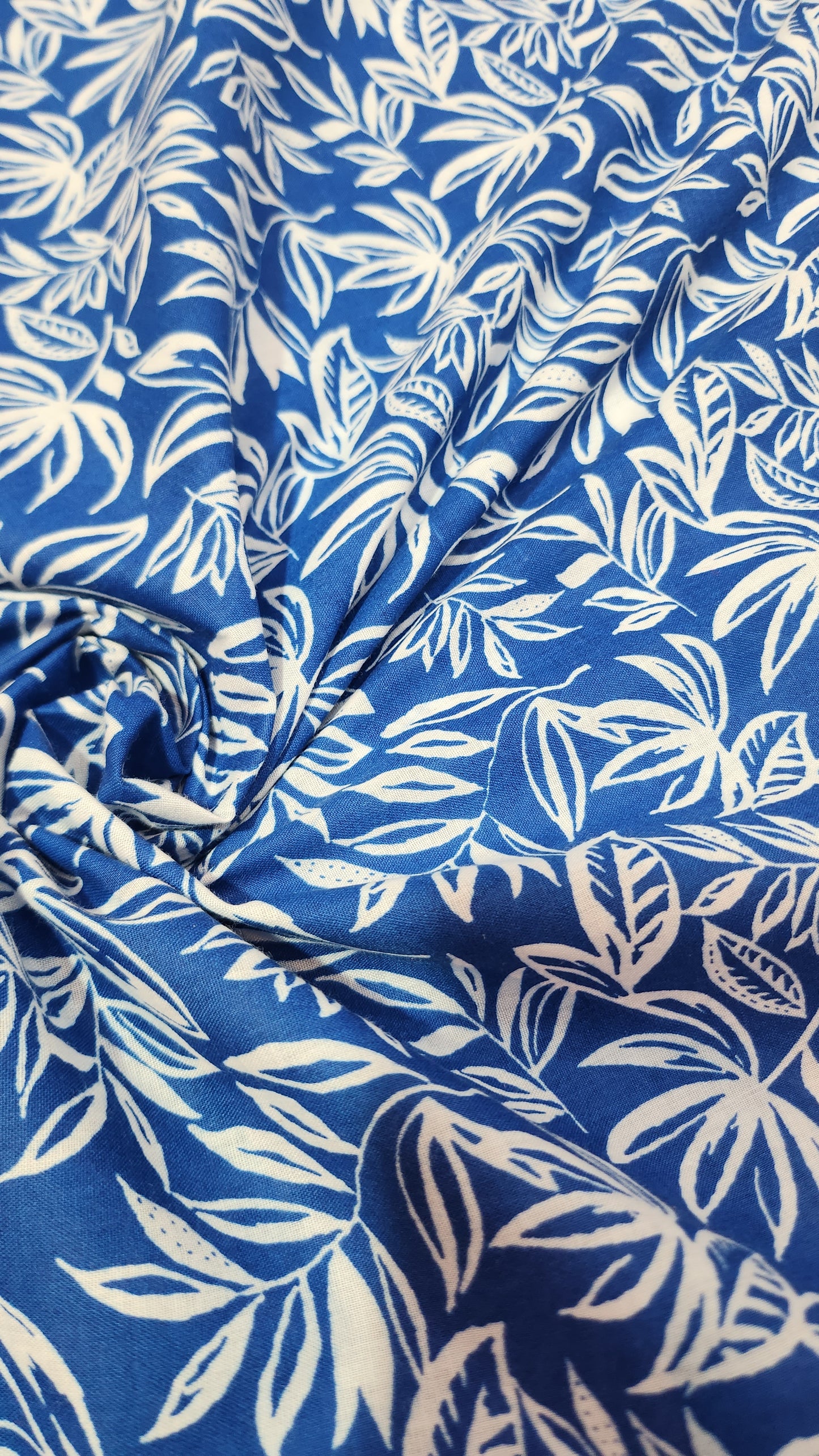 Blue Color with White Floral Printed