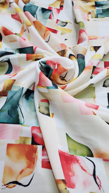 Multicolor Abstract Print with Fiona