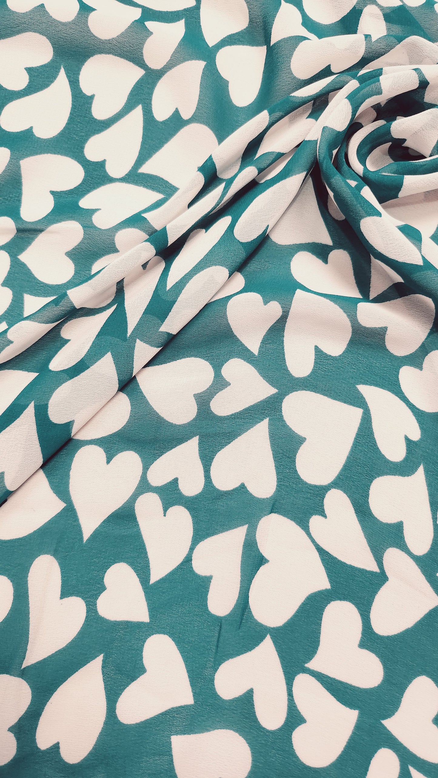 Elevate Style with Heart Printed Georgette