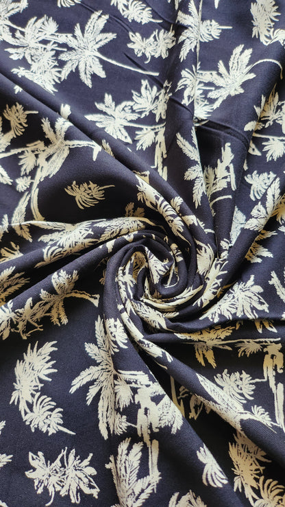 Rayon Cotton Leaves Printed