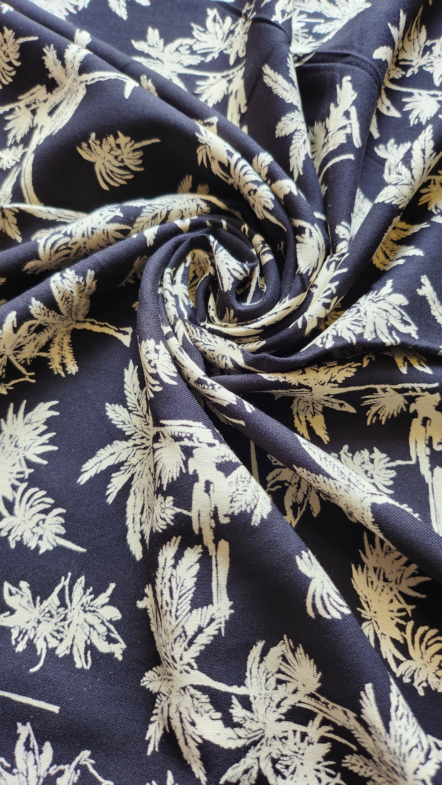 Rayon Cotton Leaves Printed