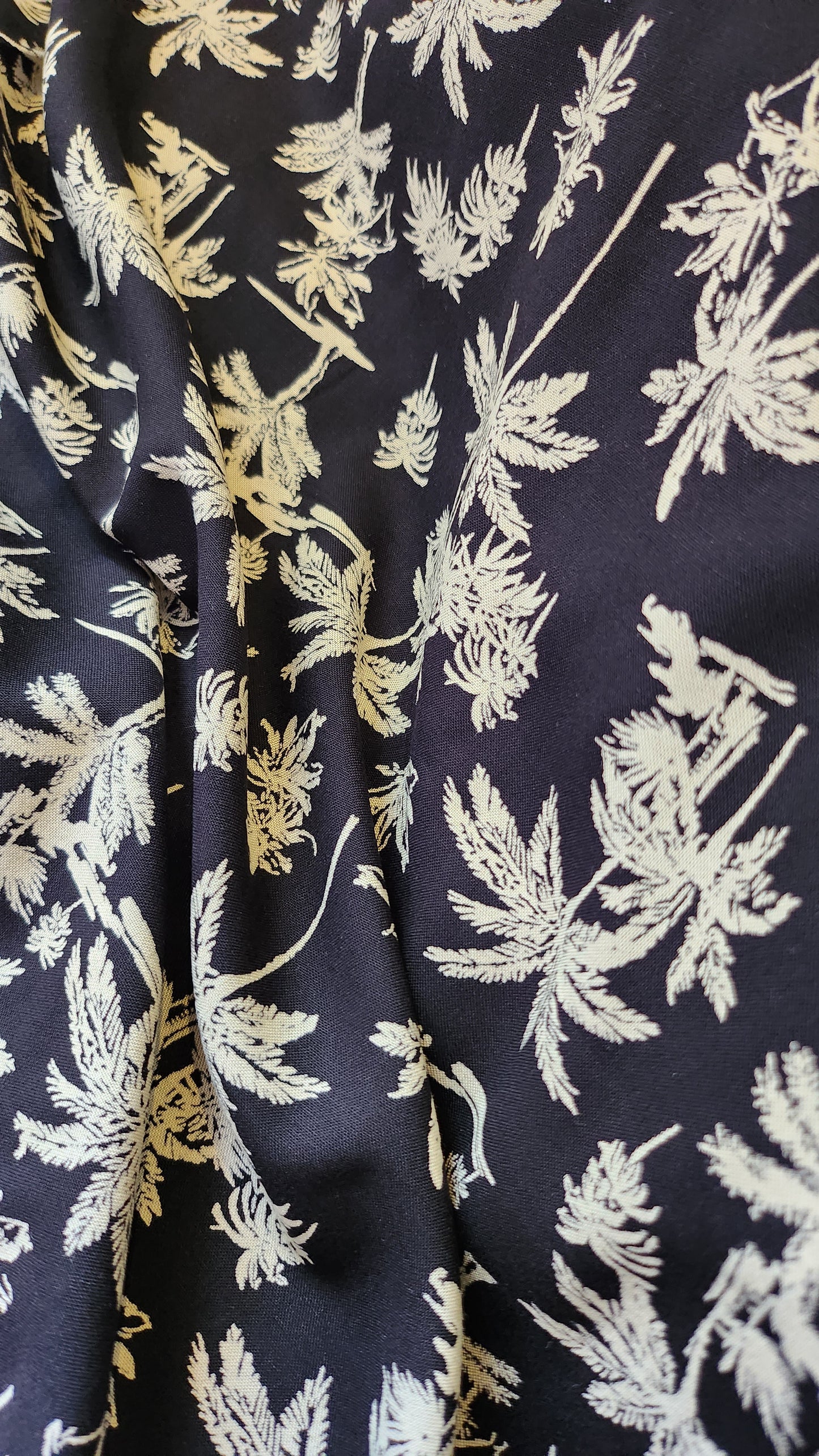 Rayon Cotton Leaves Printed