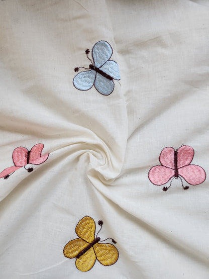 Kora Cotton Embroidery Butterfly