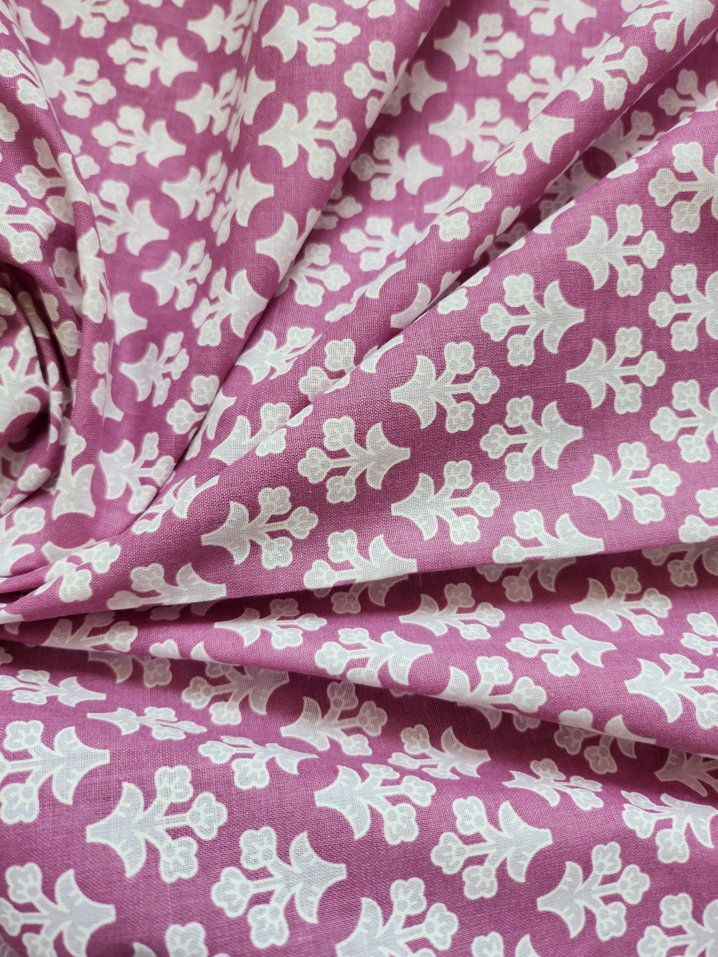 Orchid color with white Jaipuri Print