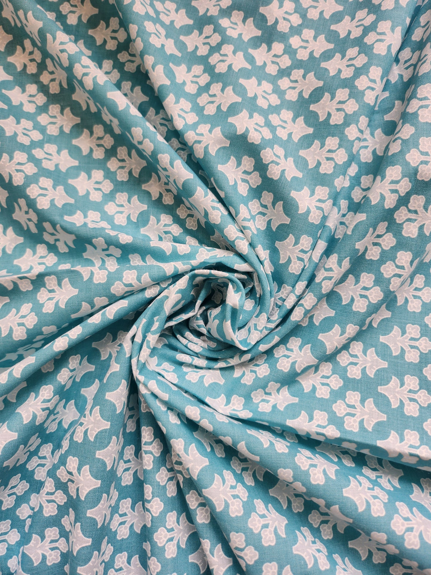 Seagreen Jaipuri Print Cotton