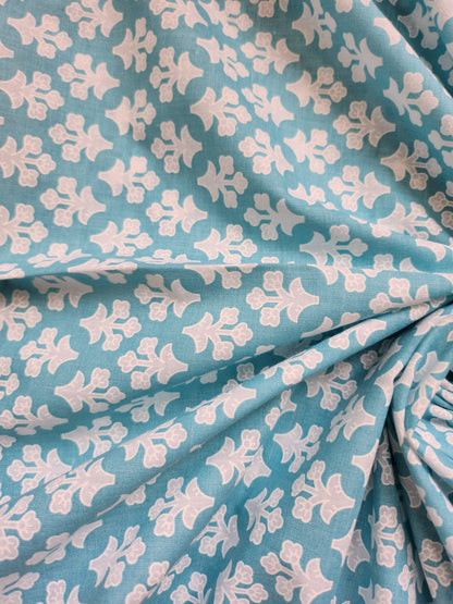 Seagreen Jaipuri Print Cotton