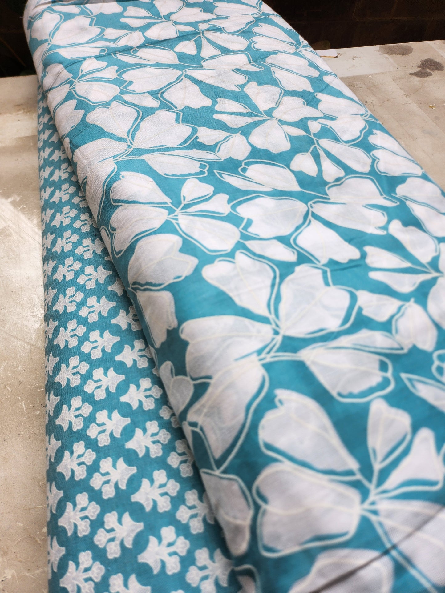 Cotton Suite Sets Sky Blue Floral