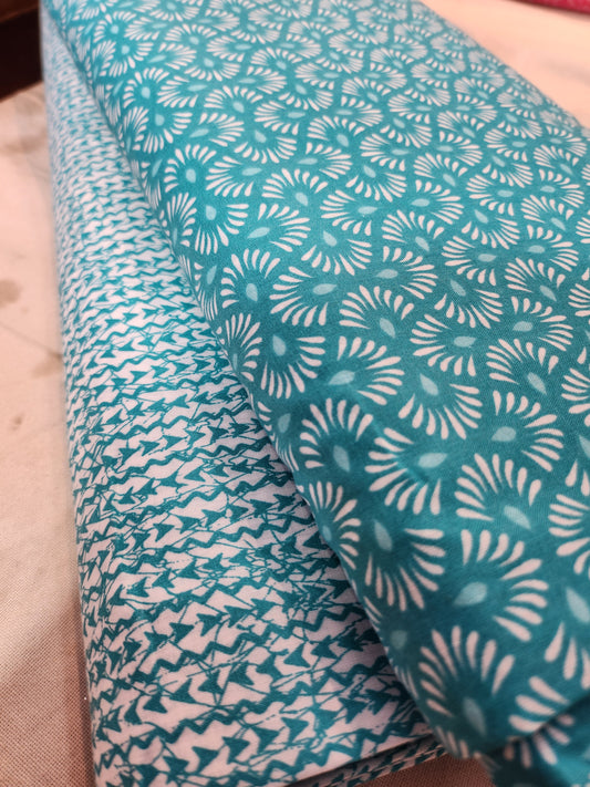 Cotton Suite Sets Floral Turquoise