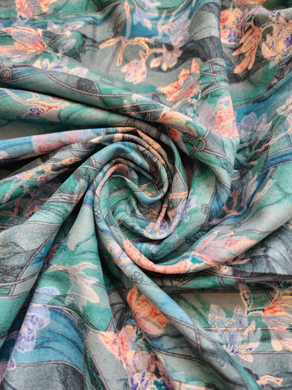 Multi Color Floral Pure Rayon Cotton