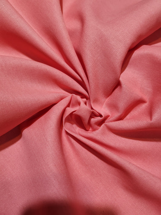 Pure Plain Cotton Coral Color