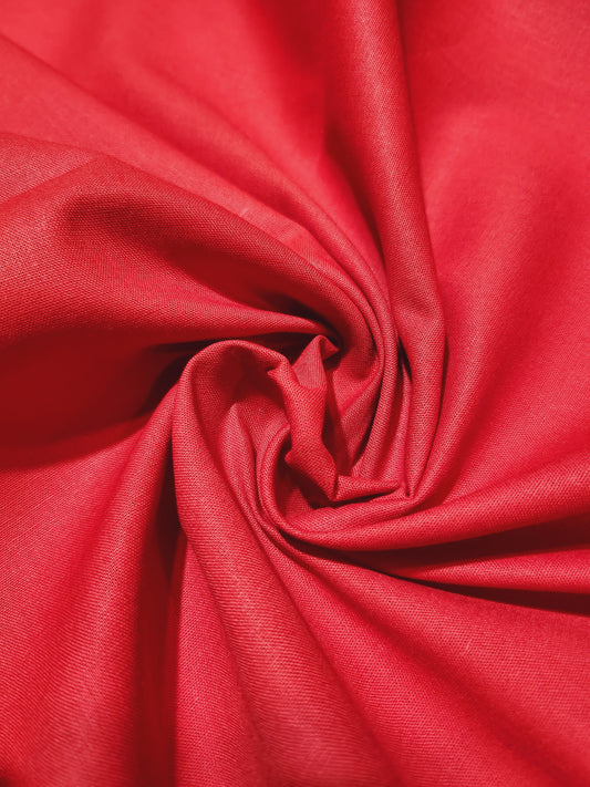 Pure Plain Cotton Red Color