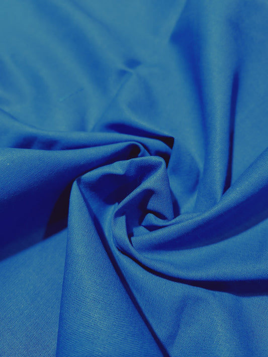 Pure Plain Cotton Cerulean Color