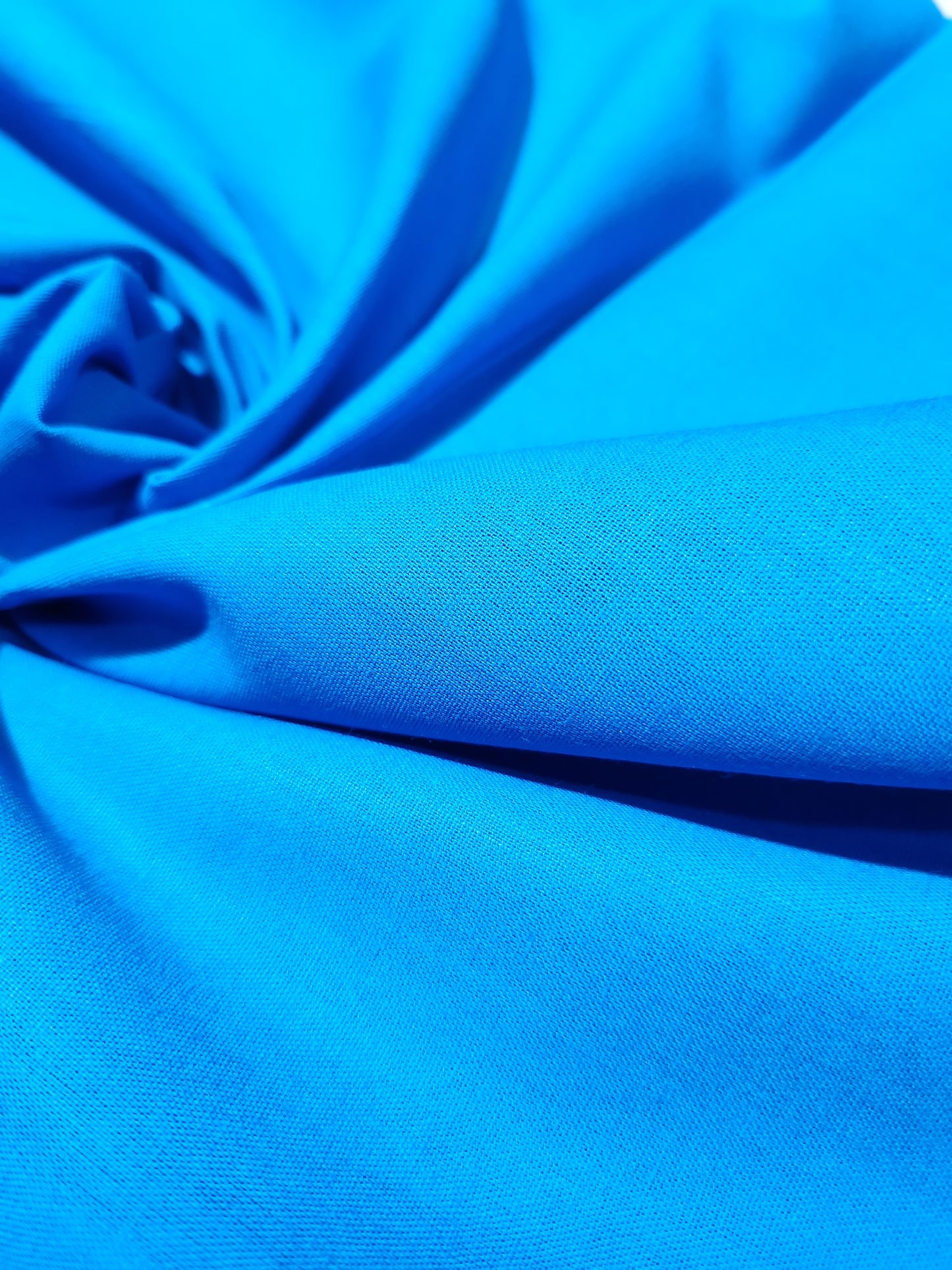 Pure Plain Cotton Azure Color