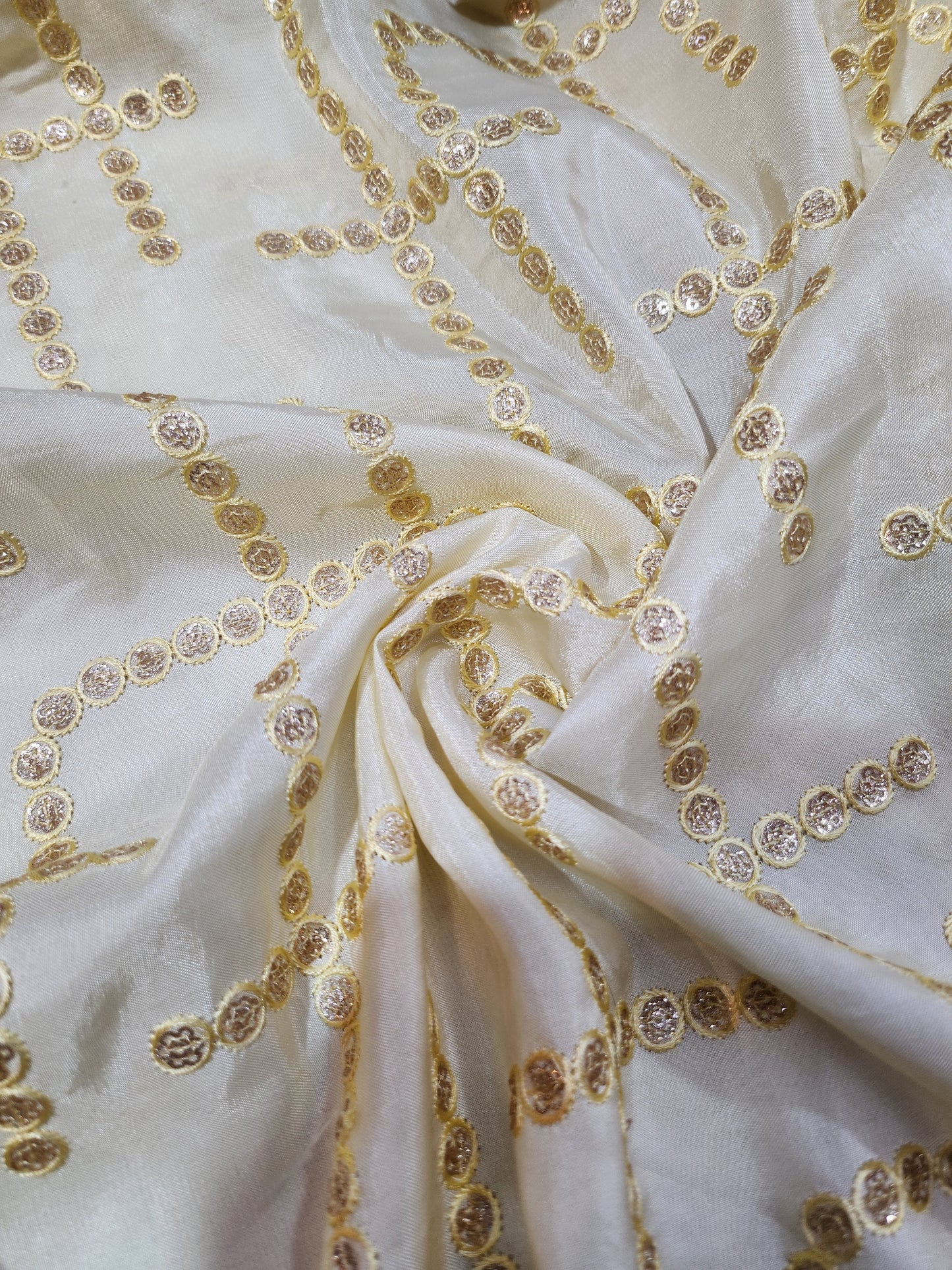 Pure uppada silk with abstract sequence & thread work