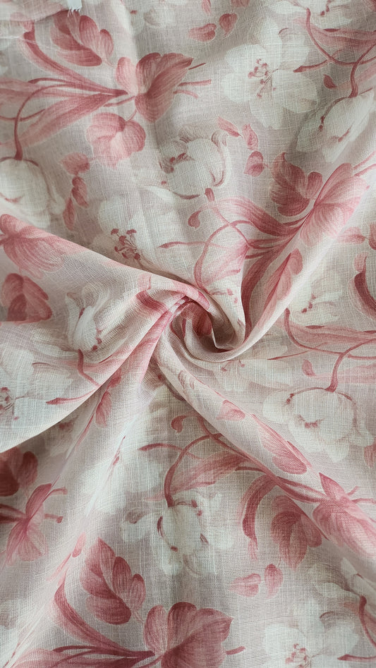 Cotton Linen With Shimmer Thread Work