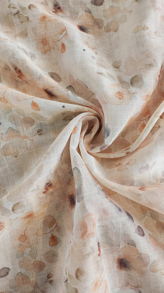 Cotton Linen With Shimmer Thread Work