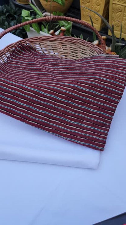 Multi color stripe design with Pure cambric cotton