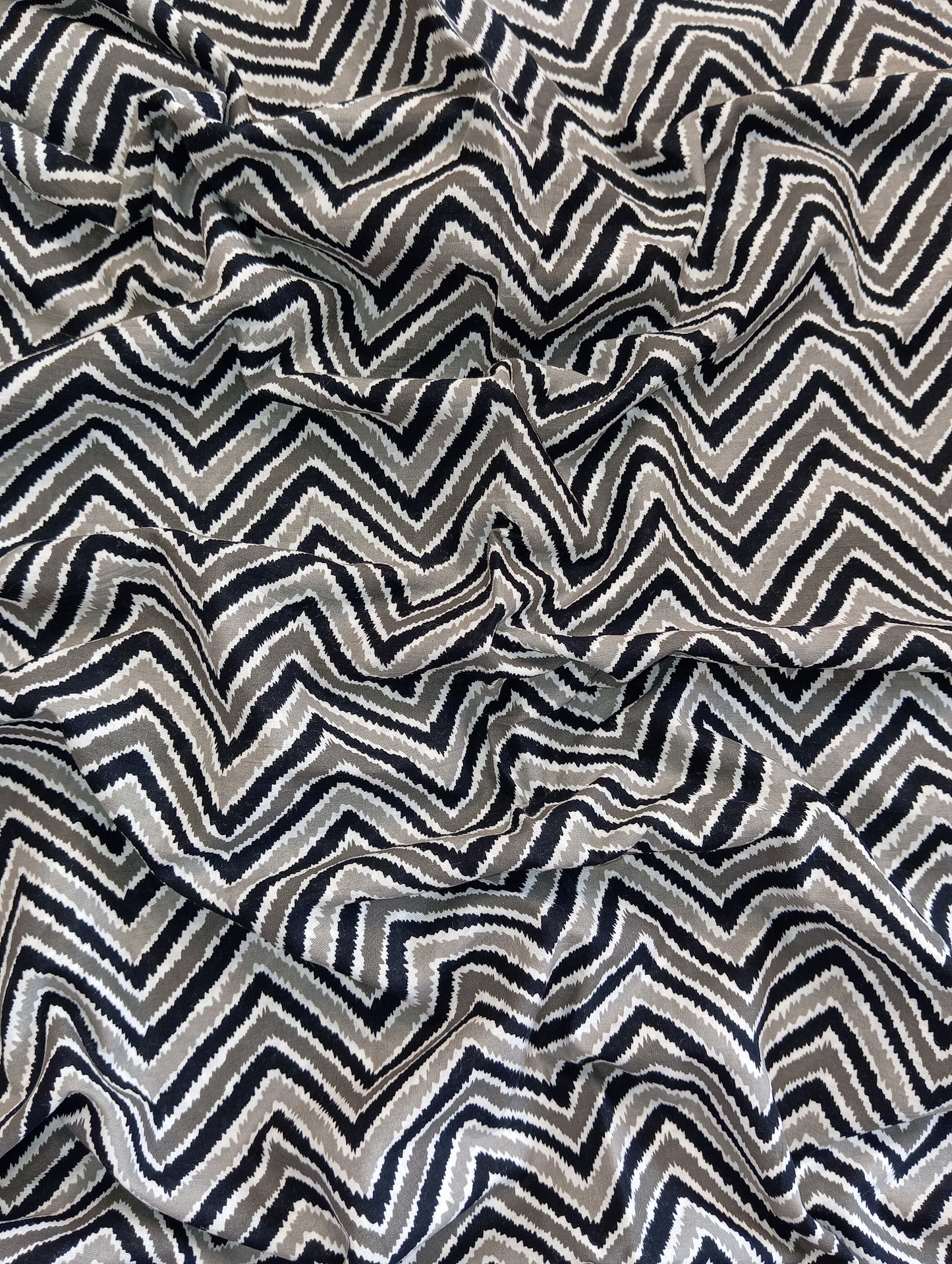 Multi color zigzag design with Pure cambric cotton