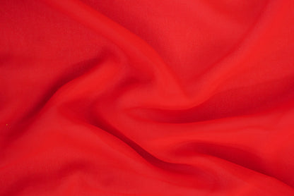 Red Color Georgette Plain